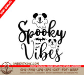 Spooky Vibes Halloween SVG Design -  Typography SVG
